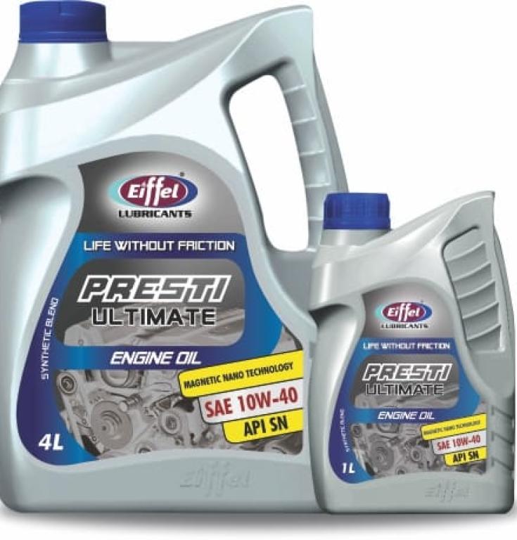 Dầu nhớt ô tô cao cấp cân bằng tổng hợp Eiffel Presti Ultimate 10W-40 SN/CF can 4 Lít